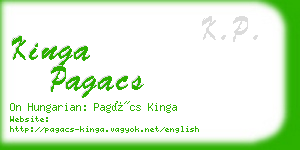 kinga pagacs business card